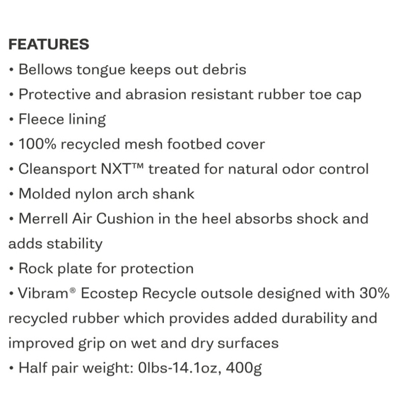 Merrell MQM Ace Fleece 1TRL Black/Olive Suede Leather Wool Trail Shoes Size 7 - Picture 16 of 16